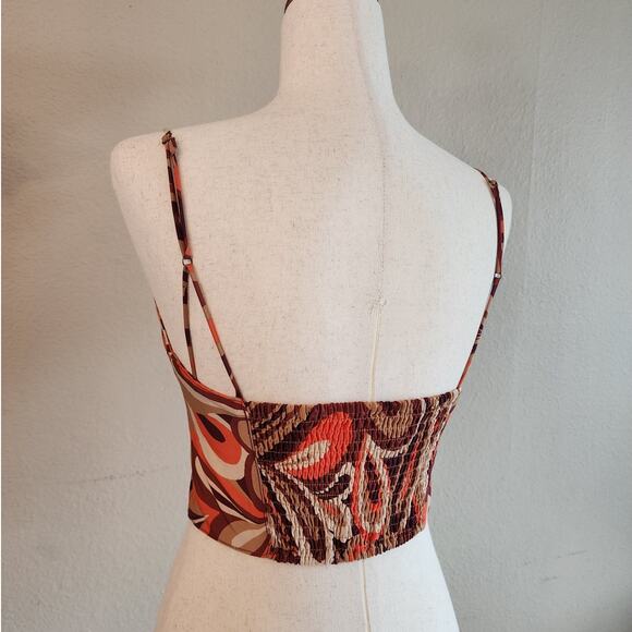 Urban Outfitters Karissa Corset Crop Top SZ Medium Hippie - Picture 2 of 6